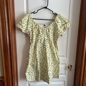 Old Navy Yellow Floral Dress